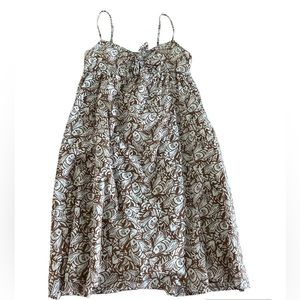 Vineyard Vine Fish Print Dress Size 4 Babydoll Summer Spaghetti Strap